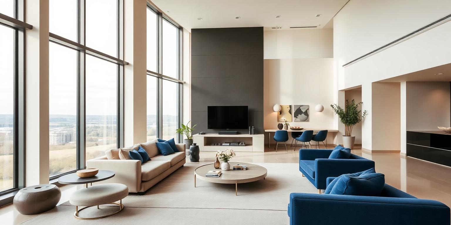 Luxurious living room in a Revive Stays managed property